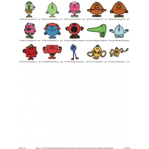 Package Mr Men 02 Embroidery Designs
